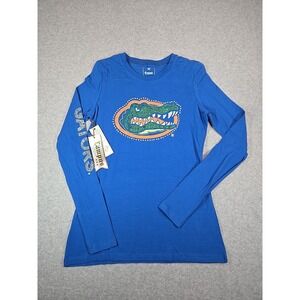 Campus Couture Womens Size Medium Florida Gators Long Sleeve Shirt Bling NWT